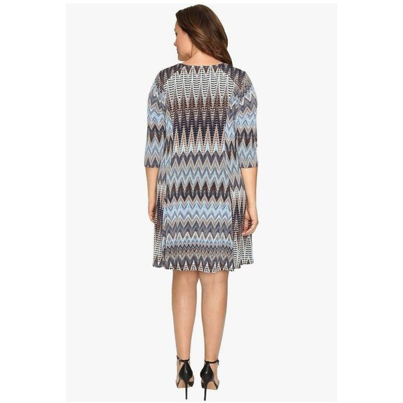 NWT Karen Kane Dress Womens 0X (XL) 3/4 Sleeve Pullover - Picture 2 of 15